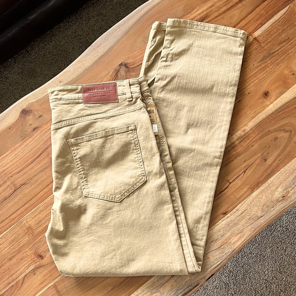 NWT Mens Duluth Trading Khakis Stretch Jeans 38W 34L